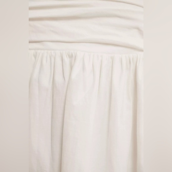 Reformation Catarina Ruched White Mini dress 🤍 sz 6 - Picture 7 of 16